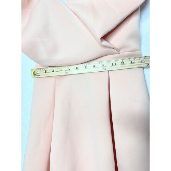 Women's elegant dress Barbie core bubble sleeve party midi light pink dress 6. - Picture 8 of 16